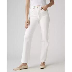 Levi’s Ribcage Straight Ankle Jeans White Size 31 High Rise